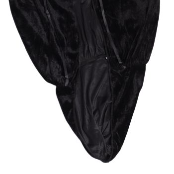 Hooded Cloak Large Witch Cape Black Velvet Comfortable to Wear Soft Touch Costume Cloak for Party Cosplay Roleplay