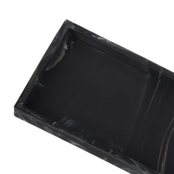 Silicone Storage Tray Shatterproof Key Finger Ring Countertop Sink Vanity Soap Dispenser Tray for Bathroom Marbling Black
