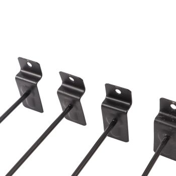 30PCS Panel Hooks Black Slatwall Hanger Thickened Easy Installation Anti Rust Display Pegs for Retail Garage