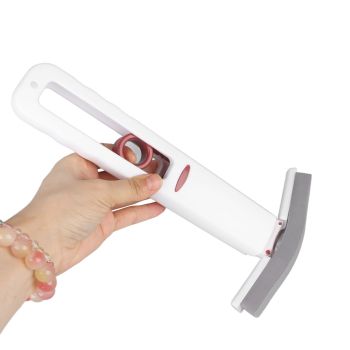 Portable Self Squeeze Mini Mop Wet and Dry Use Lazy Strong Absorbent Mop for Bathroom Kitchens One Pole (3 Mop Heads)