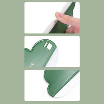 Water Blade PP Silicone Squeegee Efficient Fog Removal Hangable Mini Water Wiper for Bathroom Kitchen Window Green