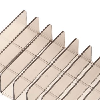 Eyeshadow Palettes Organizer 7 Sections Transparent Makeup Holder for Bathroom Countertops Vanities