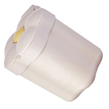 Desktop Trash Bin with Lid Flower Shape Small Garbage Can Large Opening Storage Paper Basket White