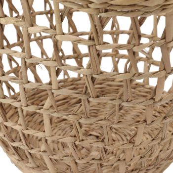 2PCS Woven Basket Handwoven Sea Grass Storage Basket for Flower Plant Farmhouse Home Decor