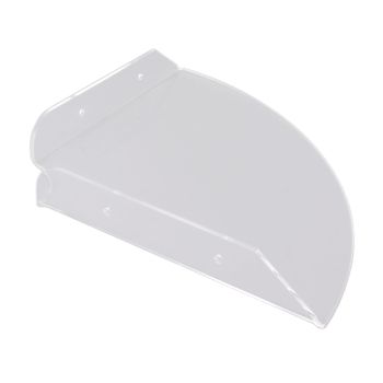 2pcs Wall Mount Floating Corner Shelves Quarter Round Hanging Corner Shelves for Bedrooms Living Rooms Shower Room Transparent