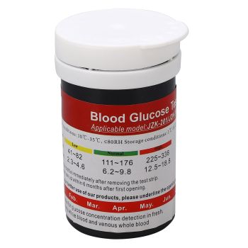50 Count Blood Glucose Test Strips Accurate PET Blood Sugar Test Strips for Diabetes Blood Sugar Monitoring