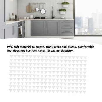 200pcs Inside Corner Dust Guards Clear Triangular Anti Collision Dust Proof Table Corner Guards for Stairs Closets Cabinets Drawers