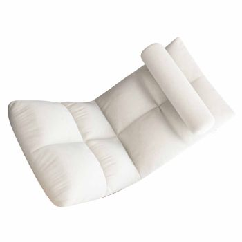 Floor Chair with Back Support Folding Sofa Chair Sleeper Bed Couch Recliner Floor Gaming Chair Meditation Chair for Adults White