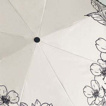Vintage Floral Sunshade Umbrella Windproof Manual Operation Lightweight Folding Umbrella for Women Girls Kids