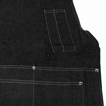 Canvas Apron Multipurpose Stylish Classic Loose Multi Pockets Wear Resistance Workshop Tool Apron for Work Home Black
