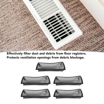 5Pcs Floor Register Cover Trap Floor Air Vent Cover Screen Mesh Filter Net for Replacement 4x10in