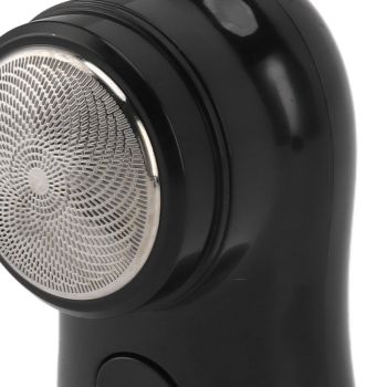 Mini Beard Trimmer Pocket Size Type C Rechargeable Low Noise Electric Beard Cutter with 400mAh Battery for Car Travel Polished Black