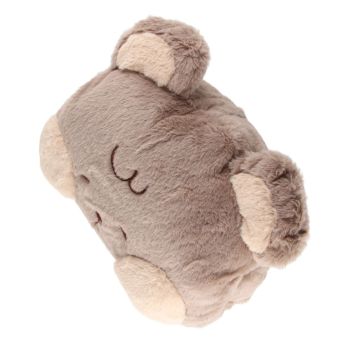 Stuffed Animals Travel Blanket Pillow Set Soft Plush Hugging Pillow Cute Plush Toy with Hand Warmer Design for Travel Home Office Bear