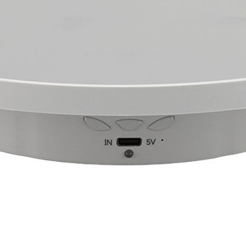 Rotating Display Stand Plastic Glass 360 Degree Electric Motorized Turntable with USB Cable for Photography Products Shows Jewelry Watch Cake White