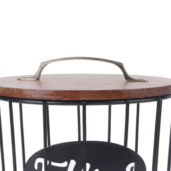 Rustic Coffee Filter Holder with Lid Coffee Filter Storage Container Coffee Pod Holder for Counter Coffee Bar Accessories Decor 0291 F Black