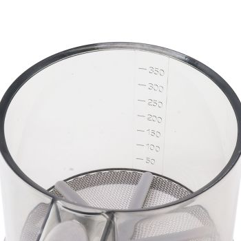 Flour Sifter Sieve PP Transparent Adjustable Fine Mesh One Hand Operation Powder Sifter Sieve for Kitchen Baking Single Layer