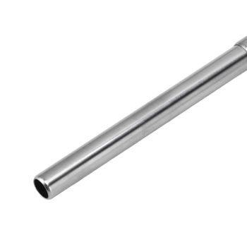 Collapsible Stainless Steel Drinking Straw Reusable Metal Straw with Cleaning Brush for Travel Work Purple