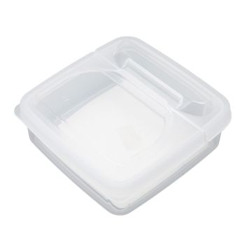 3Pcs Flip Lid Cheese Container Transparent Clear PP Food Storage Box Case for Fridge