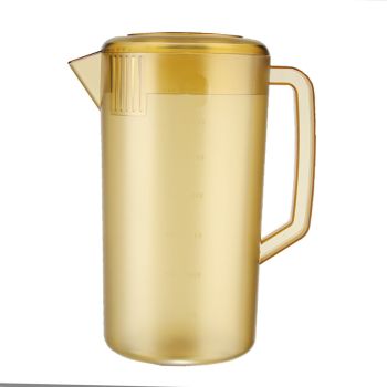 Water Pitcher PC Plastic High Temperature Resistance Frosted Kettle Mix Drinks Water Jug with Scale and Lid for Lemonade Beverage Ice Tea Dark Brown 5000ml