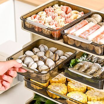 Kitchen Countertop Organizer Plastic Detachable Multifunctional Kitchen Storage Shelf Food Rack for Bedroom Bathroom Desktop Cream White 3 Tier