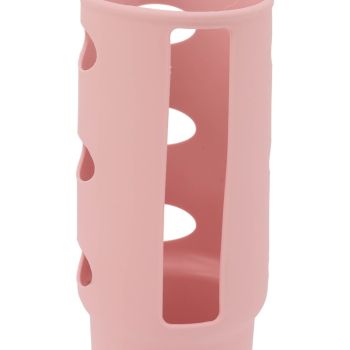 Cup Protector Sleeve Slip Resistant All Wrapped Detachable Silicone Water Cup Boot for 30oz Cups Light Pink