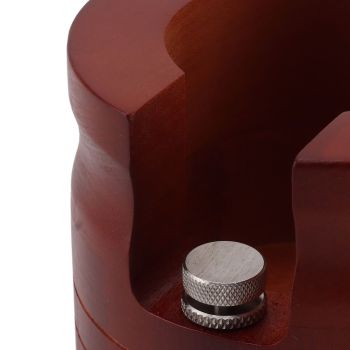 Coffee Portafilter Holder Stand Wooden Round Coffee Bottomless Portafilter Tamping Station for Home Bar Red 58mm