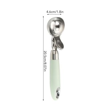 Ice Cream Scoop Smoothing Stainless Steel Hanging Hole Multifunction Cupcake Scoop for Home Kitchen Cafe Bar Trigger Release Scoop