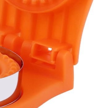 Sandwich Cutter Mold Manual Cake Bread Cutter Sealer Tool Round for Kitchen Cooking Orange