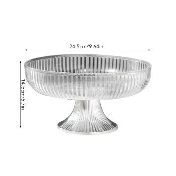Fruit Plate Multifunctional Plastic Stylish Space Saving Decorative Snack Bowl for Candy Nuts Transparent