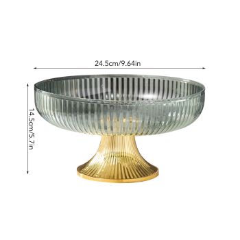 Fruit Plate Multifunctional Plastic Stylish Space Saving Decorative Snack Bowl for Candy Nuts Fruit Green