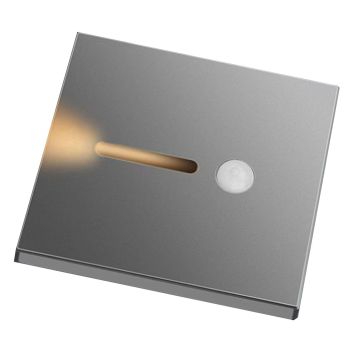 LED Motion Sensor Night Light ABS Small LED Induction Lamp for Bedside Corridor Hallway Grey