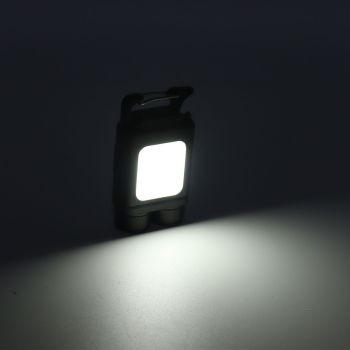 LED Keychain Flashlight 800LM USB Rechargeable Portable Mini Keychain Work Light Pocket Flashlight for Camping Hiking Fishing
