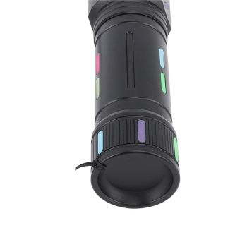 LED Flashlights High Powered Zoomable Handheld Torch Outdoor White Laser Long Range Flashlight with Battery Level Display
