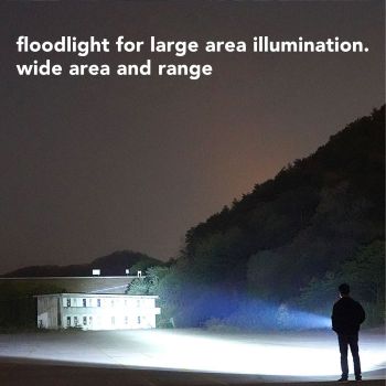 LED Flashlight Zoomable P50 Beads 5000lm 3 Light Modes Battery Display Bright Flashlight for Outdoor Adventure Camping