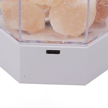 Himalayan Salt Lamp LED RGB Dimmable USB Decorative Essential Oil Aromatherapy Natural Crystal Salt Night Light for Bedroom Living Room