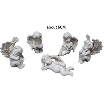 Angel Stakes Figurine Miniature Resin Sculpture Garden Statue for Potted Plants Mini Landscape