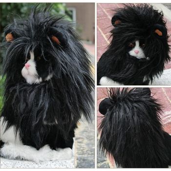 Pet Wig for Dog Cat Hair Headgear Cosplay Costume for Christmas Halloween Party