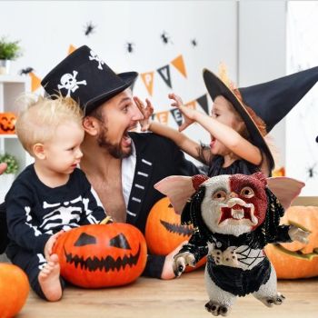Movie Doll Simulation Horror Doll Decorations Desktop Resin Ornaments for Garden Living Room Bedroom