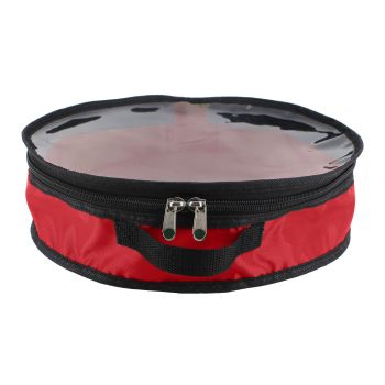 Wreath Storage Bag Christmas Holiday Decoration 420D Nylon 24in Transparent PVC Red L 21x17x4cm