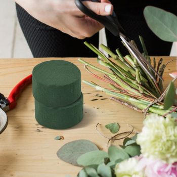 12pcs Floral Foam Round Dried Flower Foam Blocks Handmade Flower Arrangement Materials