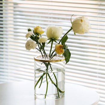 Flower Insert Lid Metal Grid for home centerpiece 15.2cm diameter