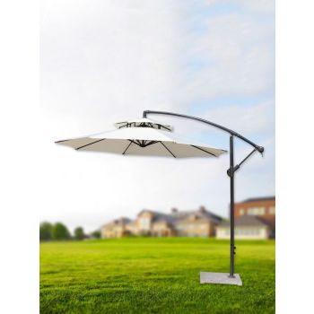 2.7m Double Top Sunshade Umbrella Cloth Replace Outdoor Courtyard Garden Umbrella Surface Replace Rainproof Sunshade Cloth