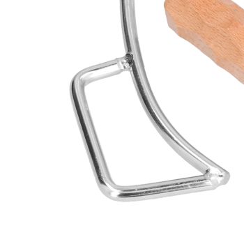 Log Tongs Beech Wood Handle Stainless Steel Clamp High Temperature Resistance Fire Tong for Outdoor Camping Picnic
