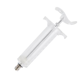 Veterinary Use Syringe Plastic Steel Adjustable Manual Feeding Injector for Livestock Farm50ml 16.5cm / 6.5in
