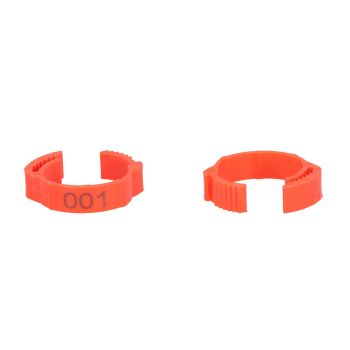 100PCS/Bag Poultry Leg Bands ClipOn Foot Rings with 01100 Numbers for Chicken Duck Goose Supplies