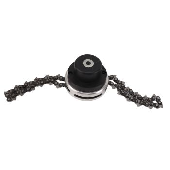 Chain Trimmer Head Replacement Lawn Mower Chain Weed Trimmer Head Outdoor Gardening Tool Abrasion Resistant Cordless Black