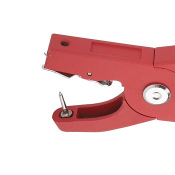 Livestock Ear Tag Pliers Red Ergonomic Anti Slip Handle Effort Saving Ear Tag Applicator for Pigs Goats Cattle Sheep