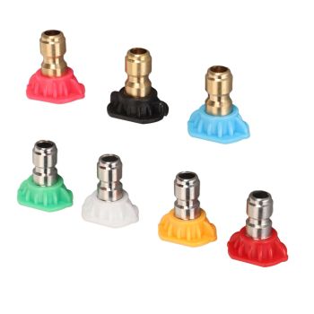 High Pressure Water Gun Nozzle 1/4 Inch 7 Colors Fan Shaped Multifunctional Pressure Washer Spray Nozzle