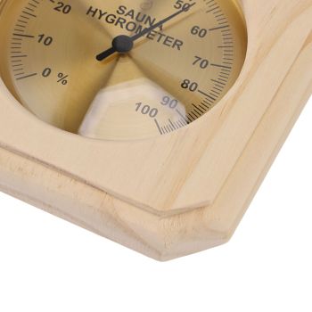 Wooden Sauna Hygrothermograph Wall Mounted Reliable High Accuracy Sauna Humidity Temperature for Indoor