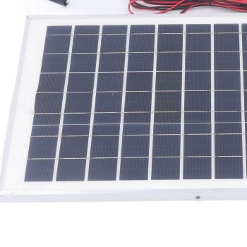 Solar Panel Kit 50W 18V with MPPT Waterproof Charge Controller 3meter Battery Clamp for Outdoor RV Boat Trailer Camper